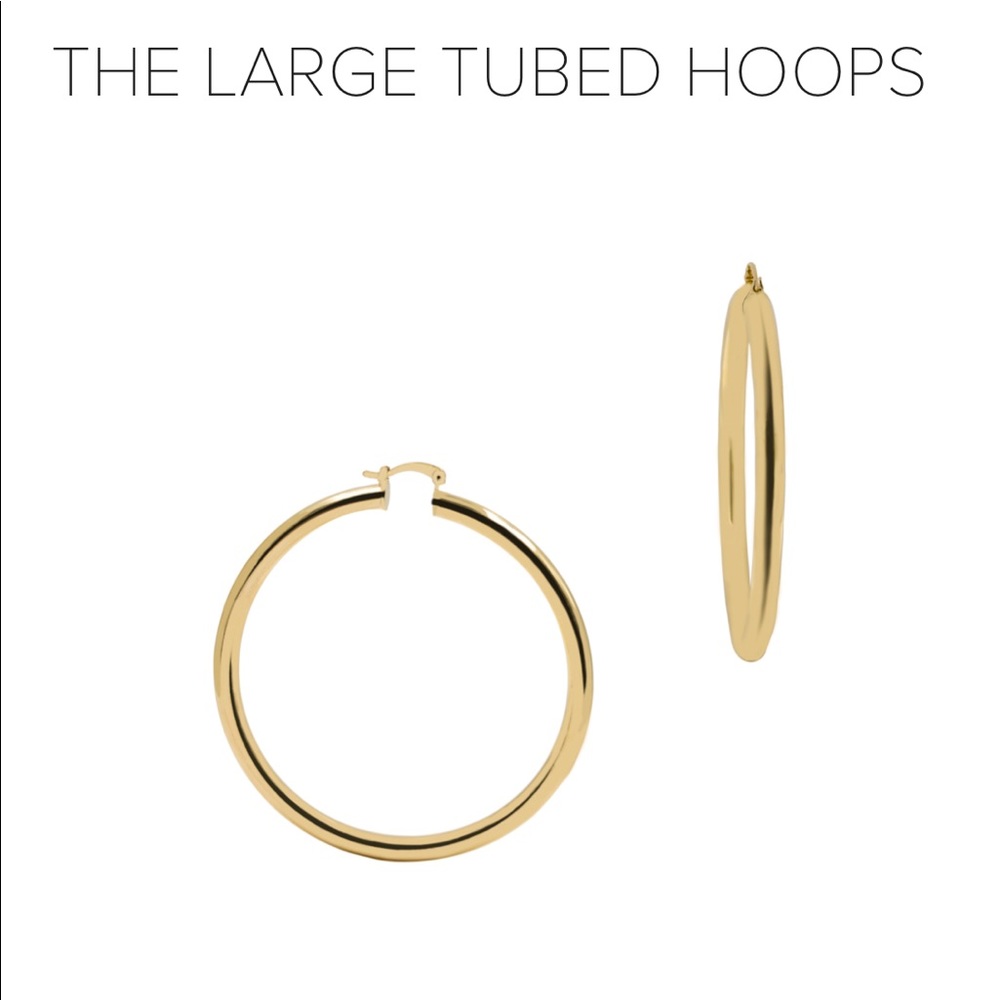 The M Jewelers Large Tubed Hoop Earrings